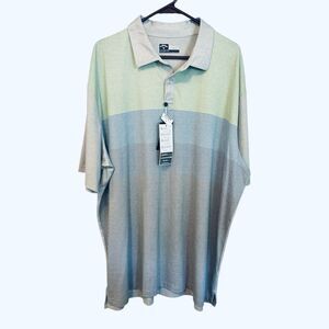 Callaway Golf Polo Shirt Mens 2XL Gray Geometric AOP Opti Dri Golf Stretch New